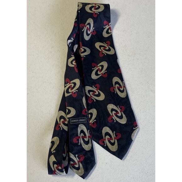 Giorgio Armani Cravatte Silk Tie – Red/gold Pattern – Made in Italy - - Picture 1 of 10